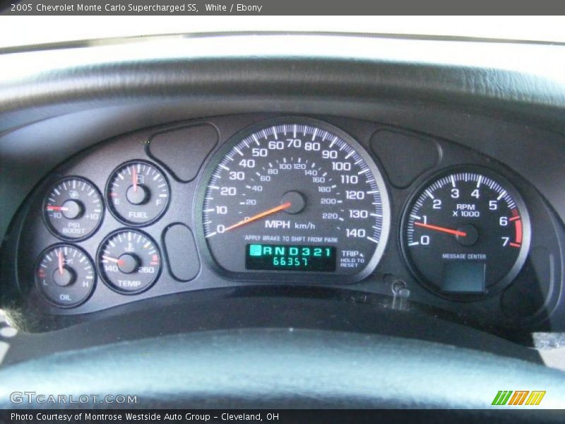 White / Ebony 2005 Chevrolet Monte Carlo Supercharged SS