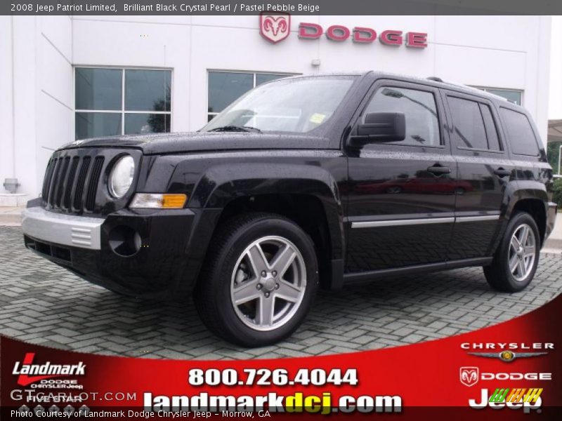 Brilliant Black Crystal Pearl / Pastel Pebble Beige 2008 Jeep Patriot Limited