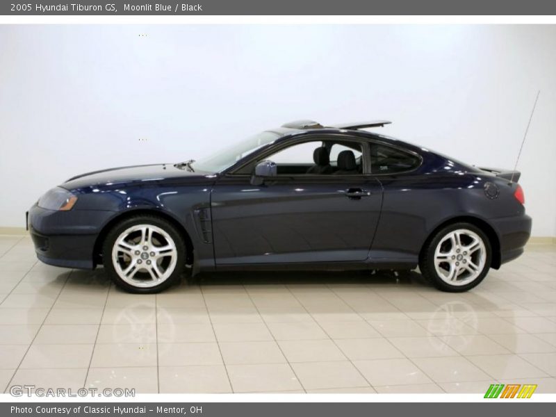 Moonlit Blue / Black 2005 Hyundai Tiburon GS