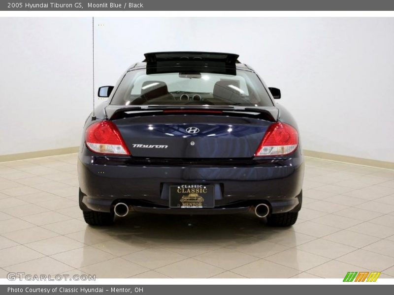 Moonlit Blue / Black 2005 Hyundai Tiburon GS