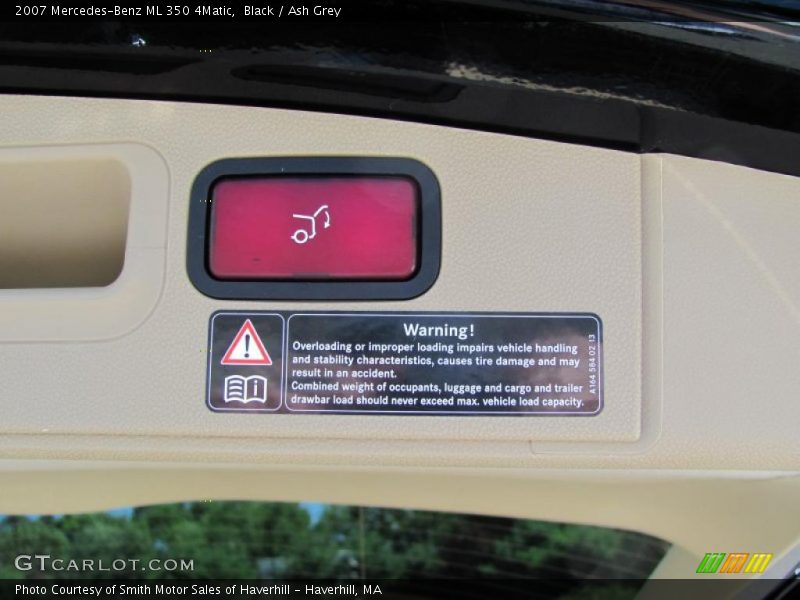 Black / Ash Grey 2007 Mercedes-Benz ML 350 4Matic