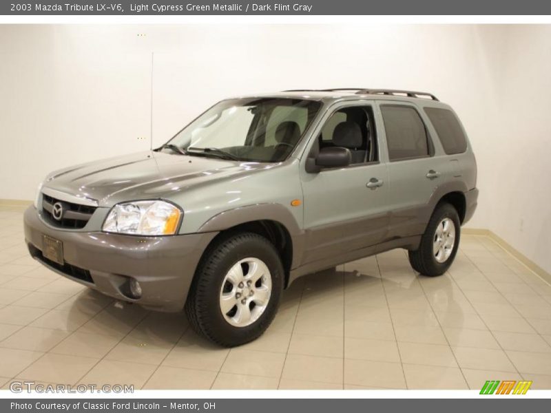 Light Cypress Green Metallic / Dark Flint Gray 2003 Mazda Tribute LX-V6