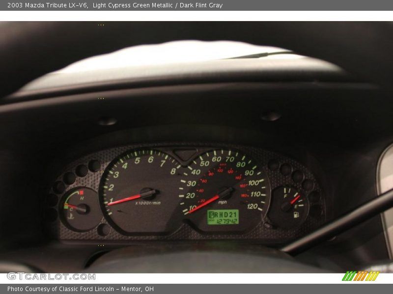 Light Cypress Green Metallic / Dark Flint Gray 2003 Mazda Tribute LX-V6