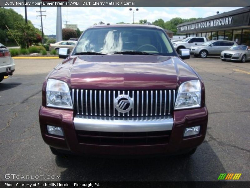 Dark Cherry Metallic / Camel 2008 Mercury Mountaineer Premier AWD