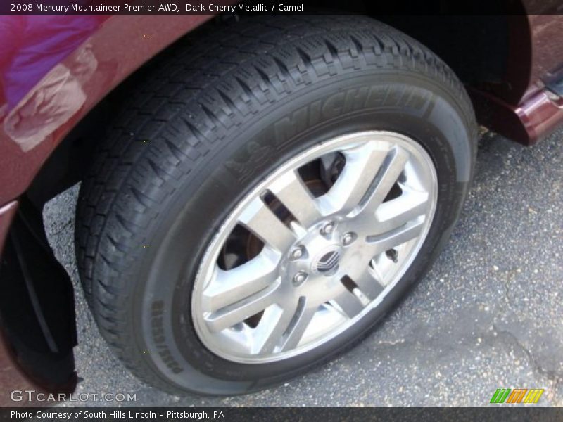 Dark Cherry Metallic / Camel 2008 Mercury Mountaineer Premier AWD