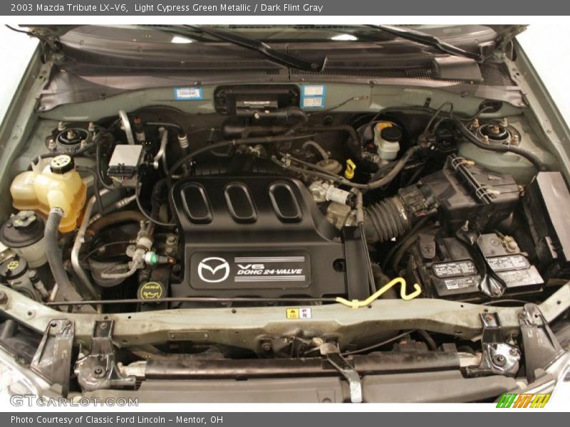 Light Cypress Green Metallic / Dark Flint Gray 2003 Mazda Tribute LX-V6