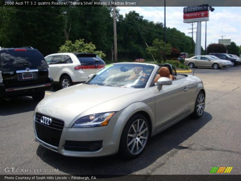 Sahara Silver Metallic / Madras Brown 2008 Audi TT 3.2 quattro Roadster