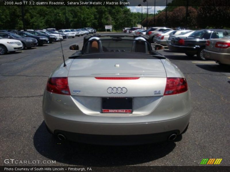 Sahara Silver Metallic / Madras Brown 2008 Audi TT 3.2 quattro Roadster