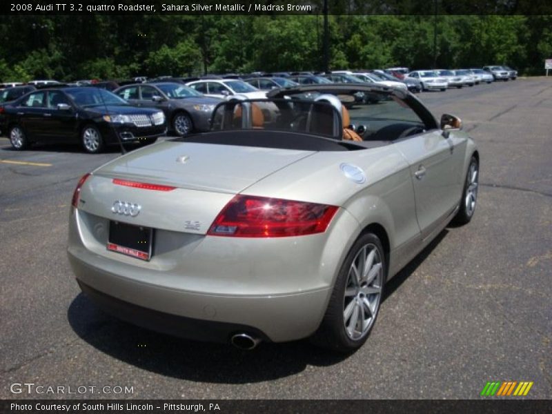 Sahara Silver Metallic / Madras Brown 2008 Audi TT 3.2 quattro Roadster