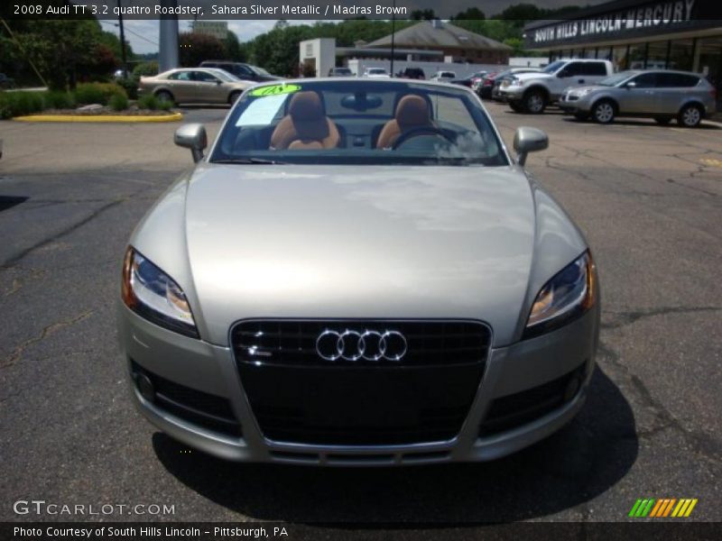 Sahara Silver Metallic / Madras Brown 2008 Audi TT 3.2 quattro Roadster