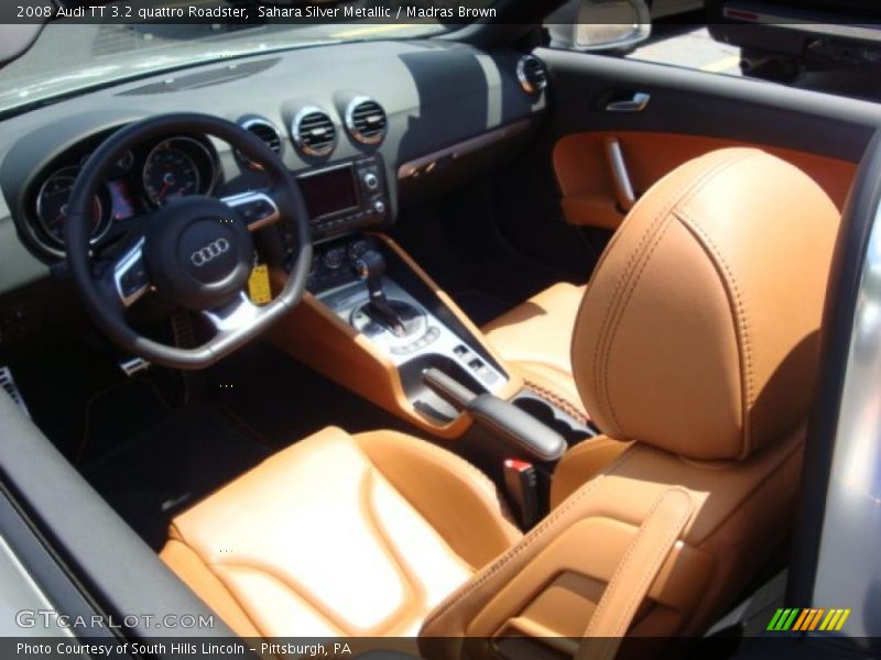 Sahara Silver Metallic / Madras Brown 2008 Audi TT 3.2 quattro Roadster
