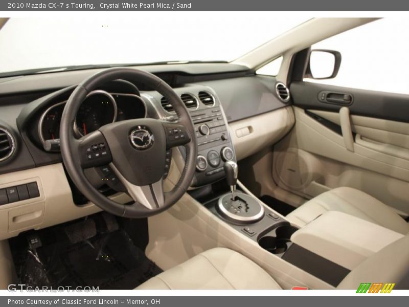 Crystal White Pearl Mica / Sand 2010 Mazda CX-7 s Touring