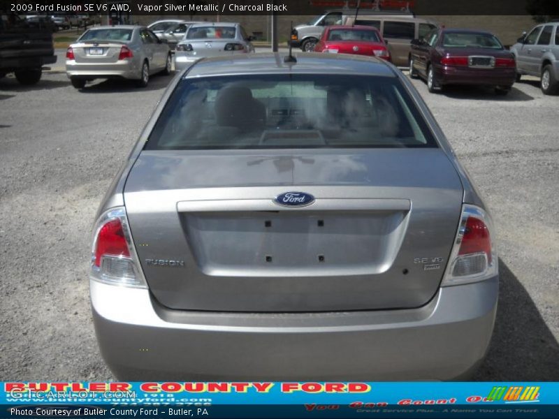 Vapor Silver Metallic / Charcoal Black 2009 Ford Fusion SE V6 AWD