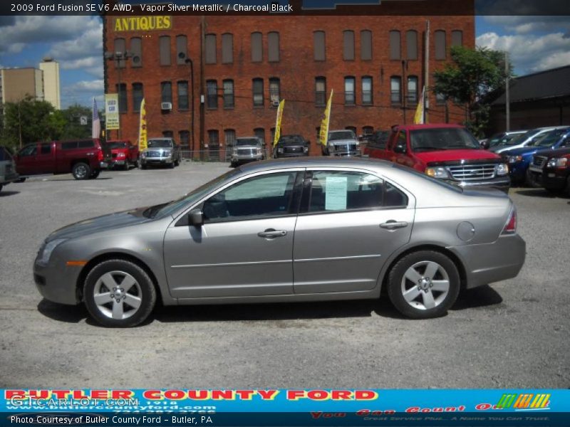 Vapor Silver Metallic / Charcoal Black 2009 Ford Fusion SE V6 AWD