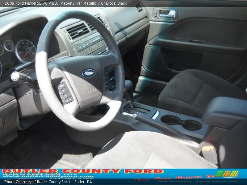 Vapor Silver Metallic / Charcoal Black 2009 Ford Fusion SE V6 AWD