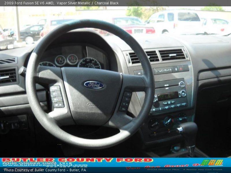 Vapor Silver Metallic / Charcoal Black 2009 Ford Fusion SE V6 AWD