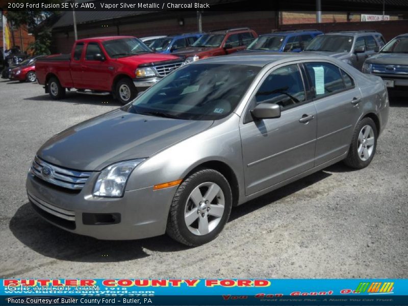 Vapor Silver Metallic / Charcoal Black 2009 Ford Fusion SE V6 AWD