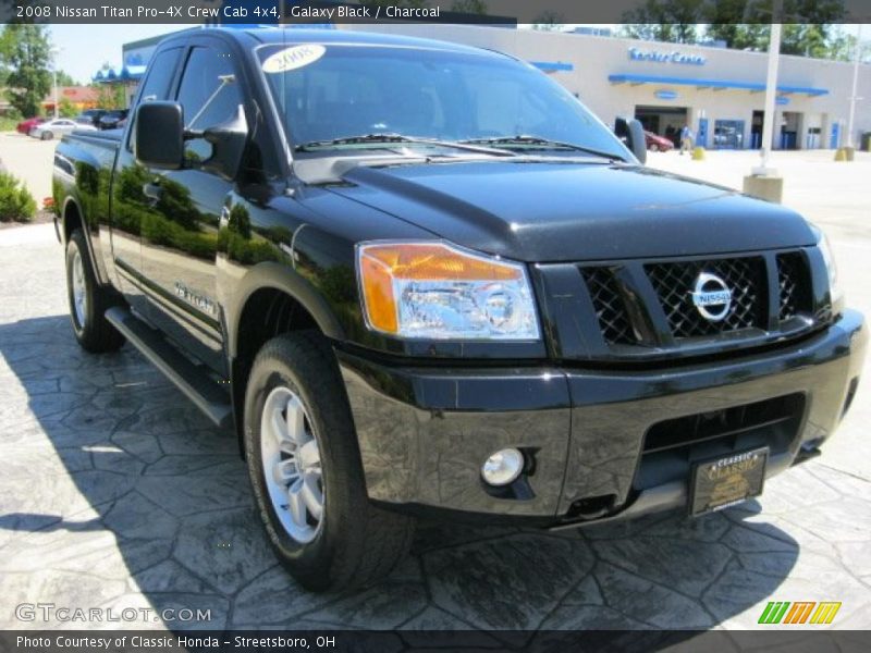 Galaxy Black / Charcoal 2008 Nissan Titan Pro-4X Crew Cab 4x4