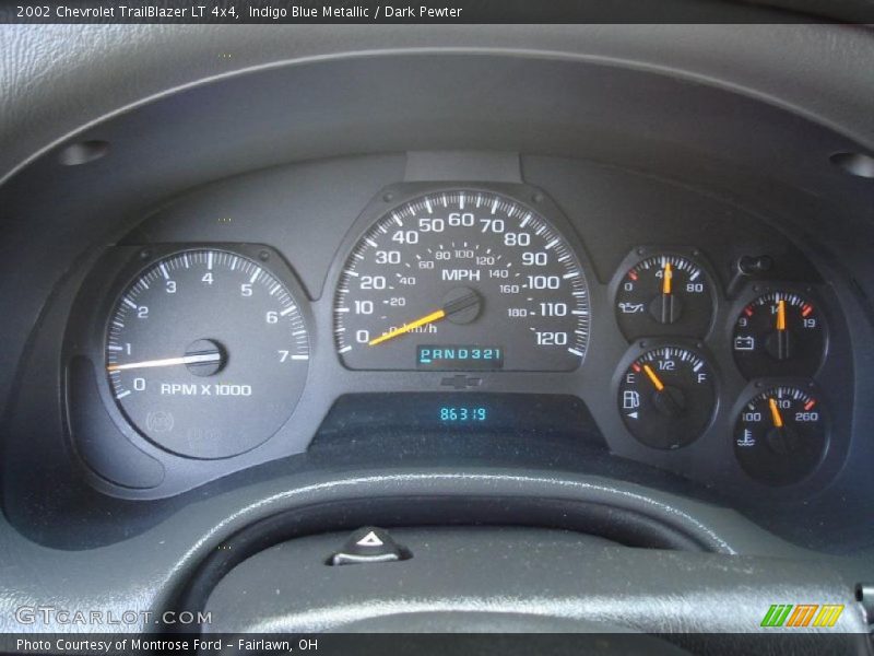 Indigo Blue Metallic / Dark Pewter 2002 Chevrolet TrailBlazer LT 4x4