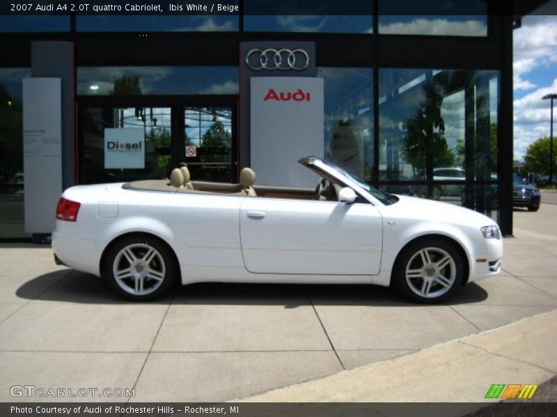 Ibis White / Beige 2007 Audi A4 2.0T quattro Cabriolet