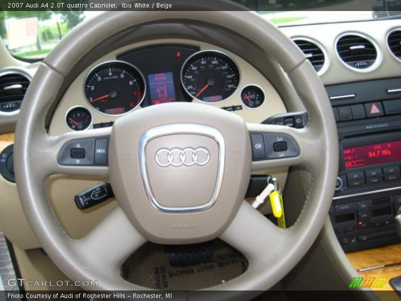 Ibis White / Beige 2007 Audi A4 2.0T quattro Cabriolet