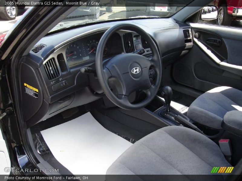 Moonlit Blue / Gray 2005 Hyundai Elantra GLS Sedan
