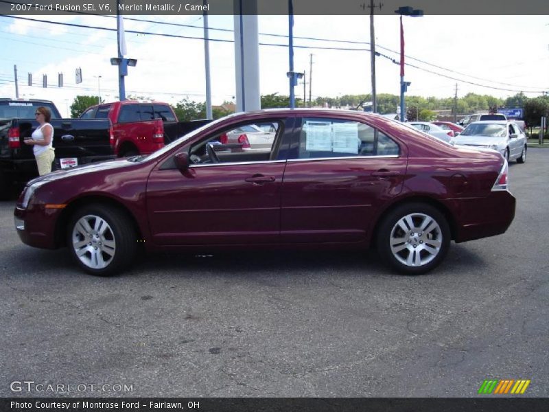 Merlot Metallic / Camel 2007 Ford Fusion SEL V6