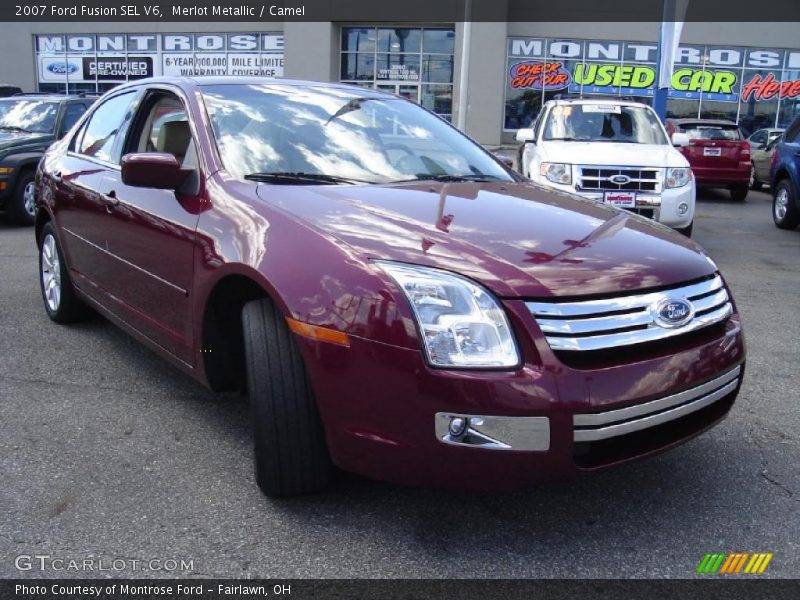Merlot Metallic / Camel 2007 Ford Fusion SEL V6