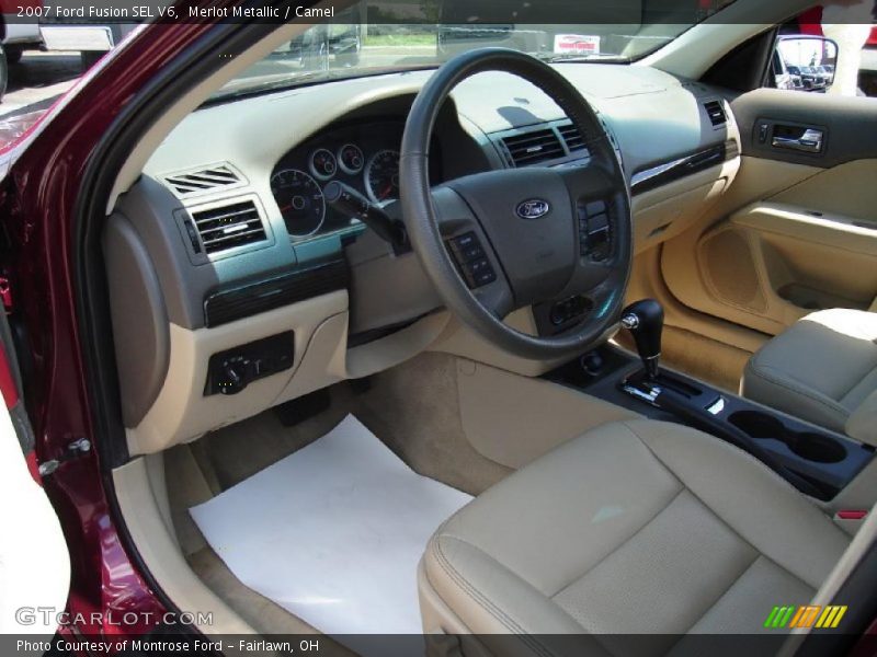Merlot Metallic / Camel 2007 Ford Fusion SEL V6