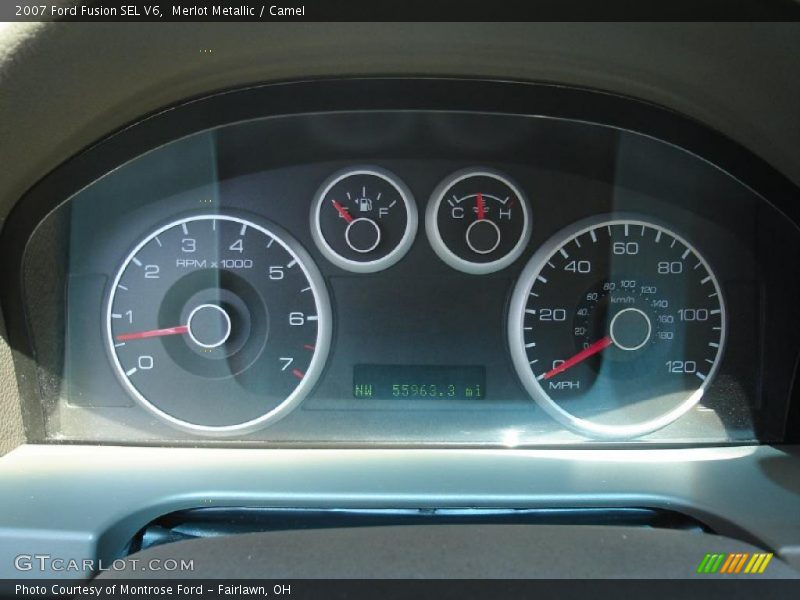 Merlot Metallic / Camel 2007 Ford Fusion SEL V6