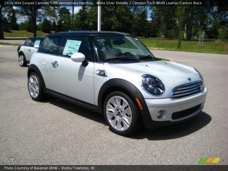 White Silver Metallic / Camden Tech White Leather/Carbon Black 2010 Mini Cooper Camden 50th Anniversary Hardtop