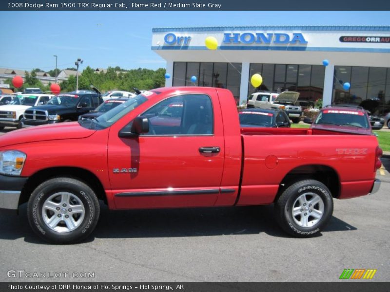 Flame Red / Medium Slate Gray 2008 Dodge Ram 1500 TRX Regular Cab