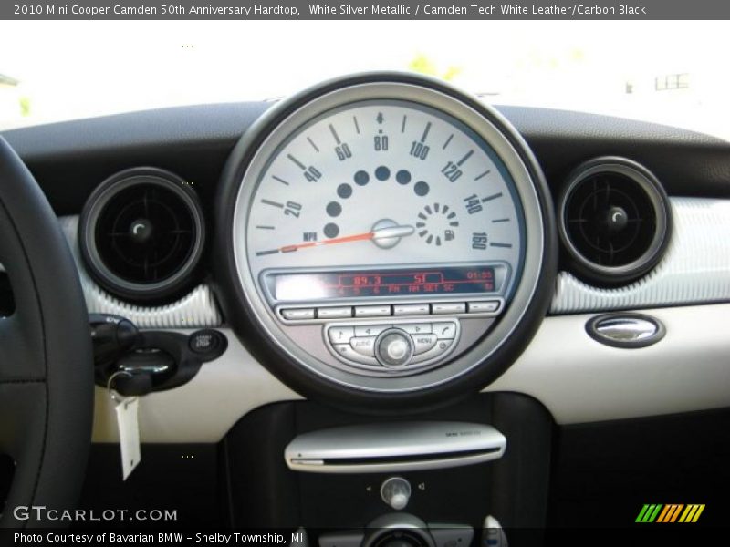 White Silver Metallic / Camden Tech White Leather/Carbon Black 2010 Mini Cooper Camden 50th Anniversary Hardtop