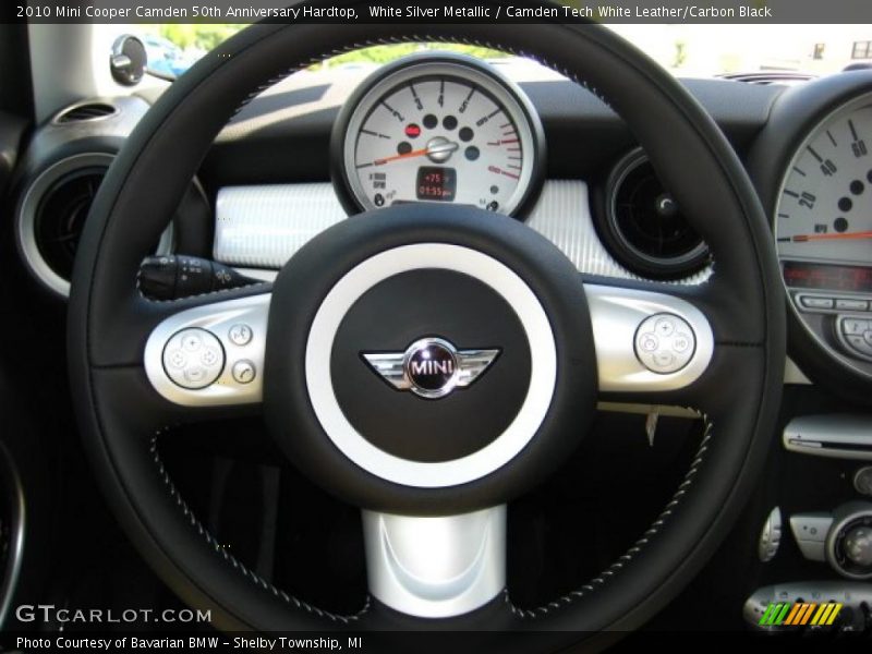 White Silver Metallic / Camden Tech White Leather/Carbon Black 2010 Mini Cooper Camden 50th Anniversary Hardtop