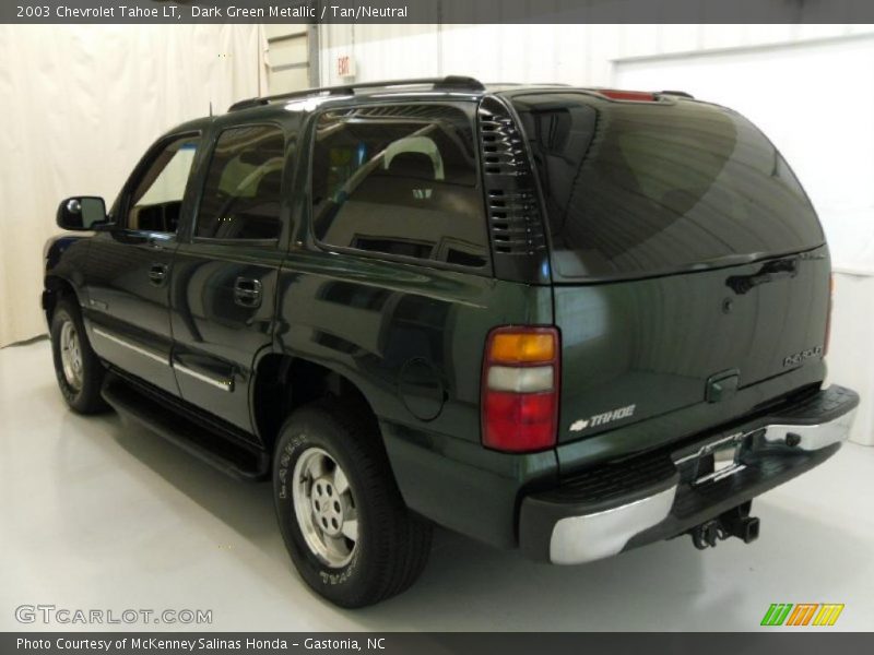 Dark Green Metallic / Tan/Neutral 2003 Chevrolet Tahoe LT