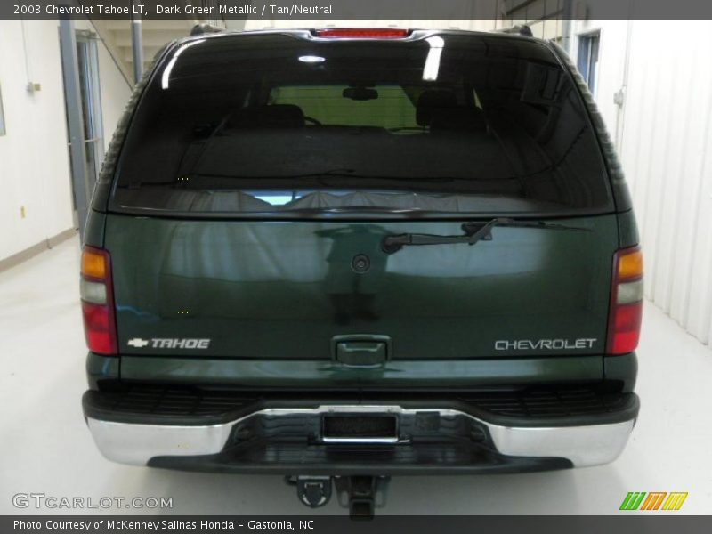 Dark Green Metallic / Tan/Neutral 2003 Chevrolet Tahoe LT