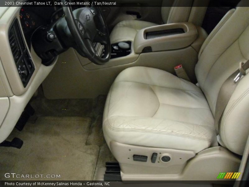 Dark Green Metallic / Tan/Neutral 2003 Chevrolet Tahoe LT