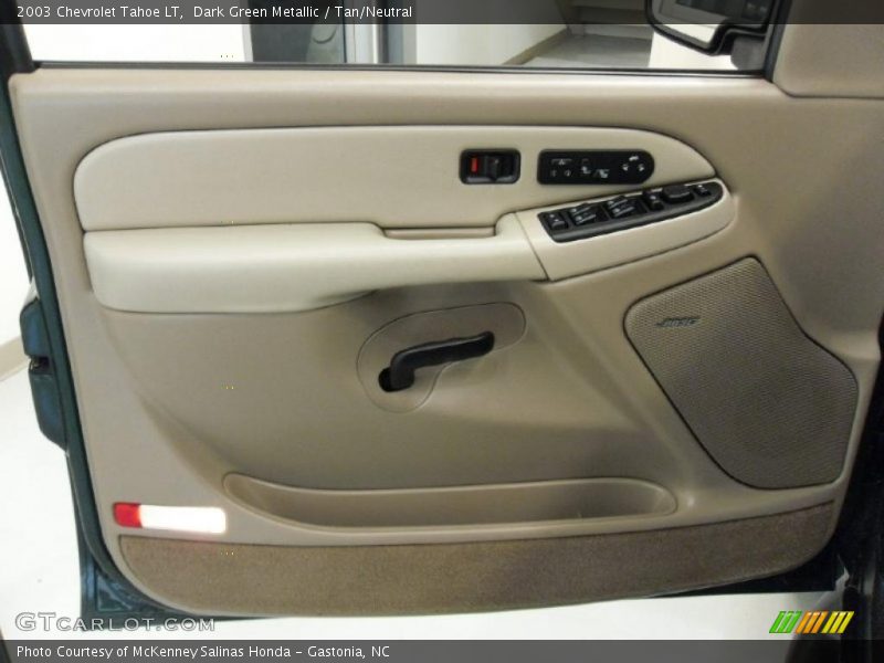 Dark Green Metallic / Tan/Neutral 2003 Chevrolet Tahoe LT