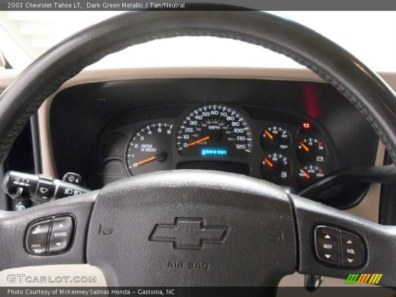 Dark Green Metallic / Tan/Neutral 2003 Chevrolet Tahoe LT