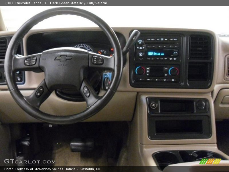 Dark Green Metallic / Tan/Neutral 2003 Chevrolet Tahoe LT