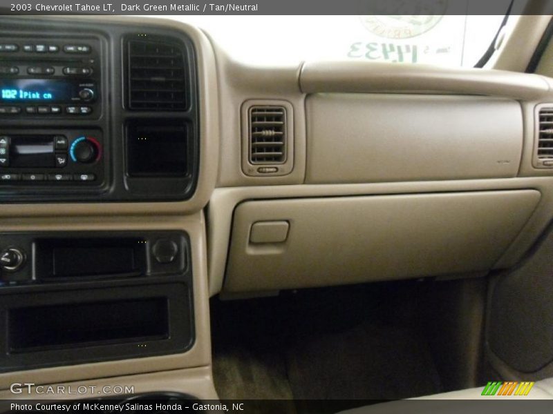 Dark Green Metallic / Tan/Neutral 2003 Chevrolet Tahoe LT