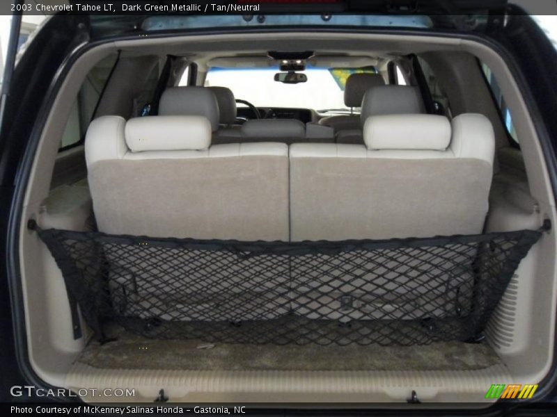 Dark Green Metallic / Tan/Neutral 2003 Chevrolet Tahoe LT
