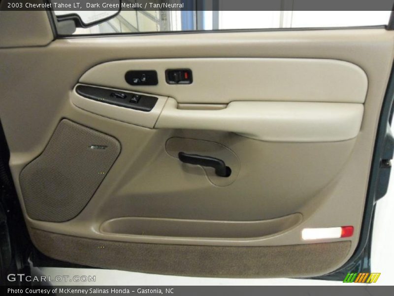 Dark Green Metallic / Tan/Neutral 2003 Chevrolet Tahoe LT