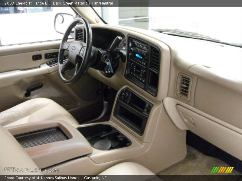 Dark Green Metallic / Tan/Neutral 2003 Chevrolet Tahoe LT