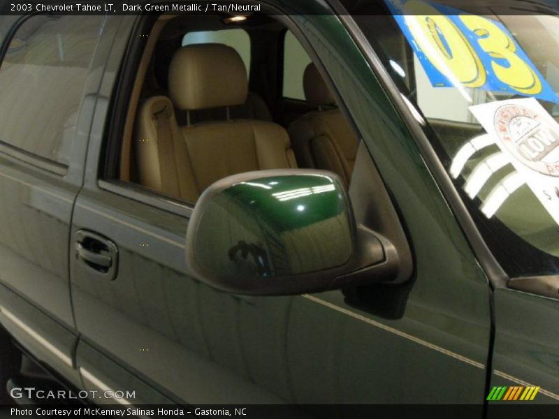Dark Green Metallic / Tan/Neutral 2003 Chevrolet Tahoe LT