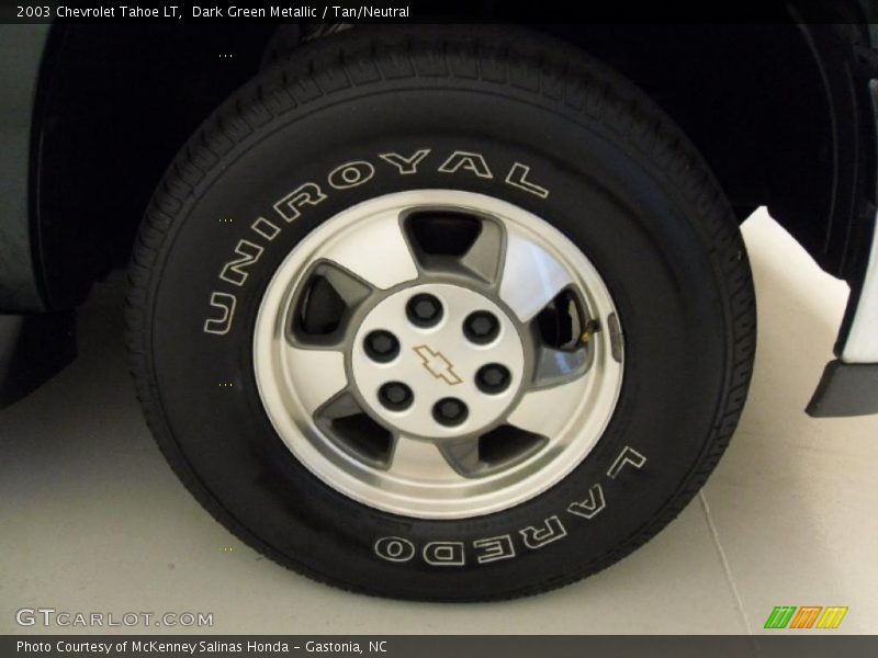 Dark Green Metallic / Tan/Neutral 2003 Chevrolet Tahoe LT