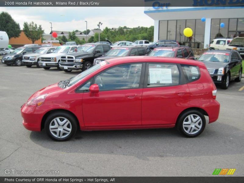 Milano Red / Black/Grey 2008 Honda Fit Hatchback