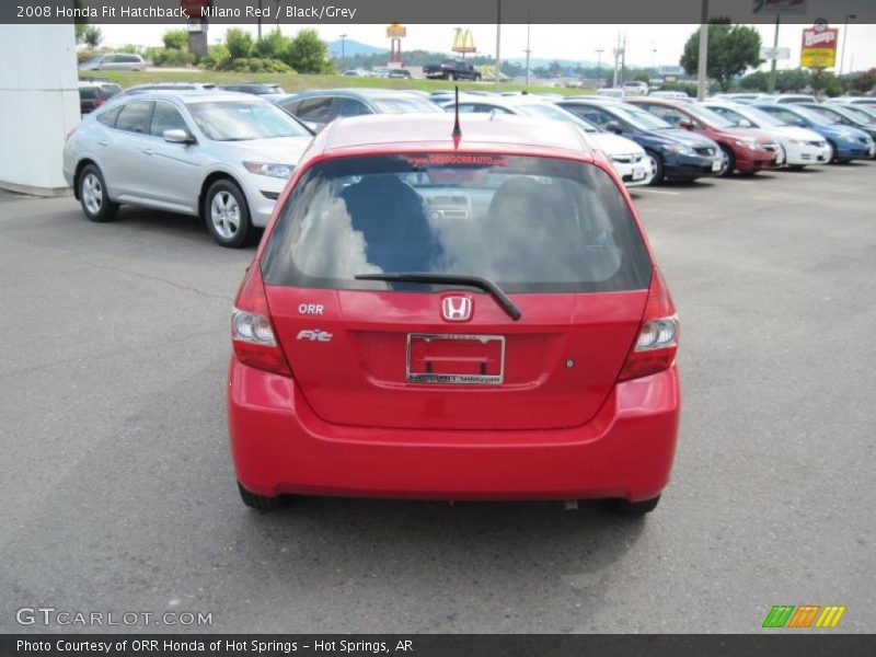 Milano Red / Black/Grey 2008 Honda Fit Hatchback