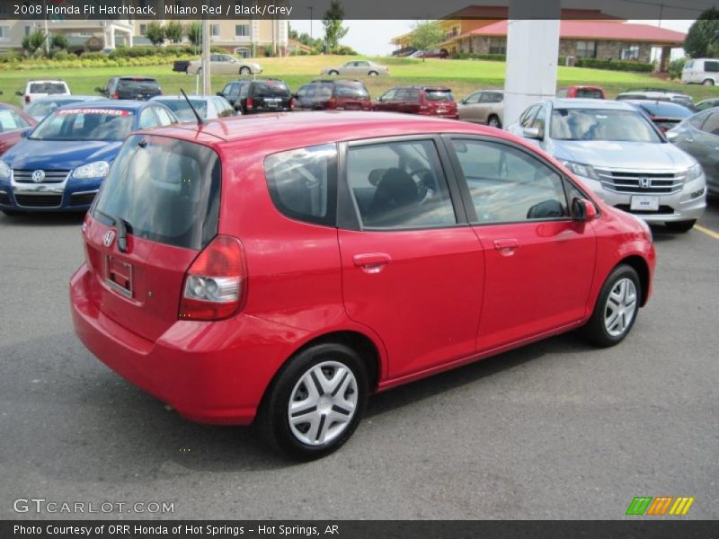 Milano Red / Black/Grey 2008 Honda Fit Hatchback