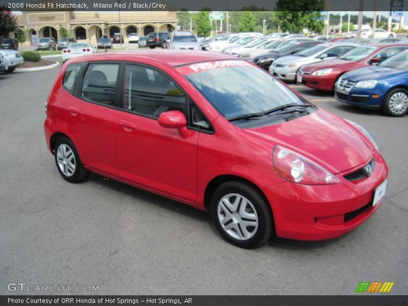 Milano Red / Black/Grey 2008 Honda Fit Hatchback